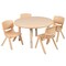 Flash Furniture Round 33 W, 33 L, 23.75 H, Plastic, Steel, Brown YU-YCX-0073-2-ROUND-TBL-NAT-E-GG - alternate 9